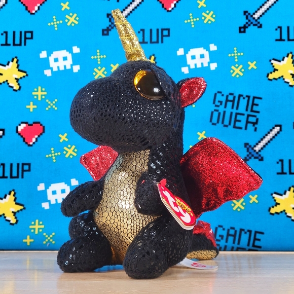 TY Beanie Boos Grindal the Dragon 6" UltraSoft Halloween Collectible Plush NWT - Picture 5 of 12